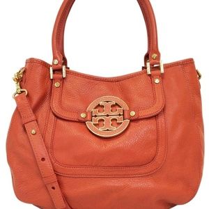 Tory Burch Red Amanda Hobo Crossbody Bag
